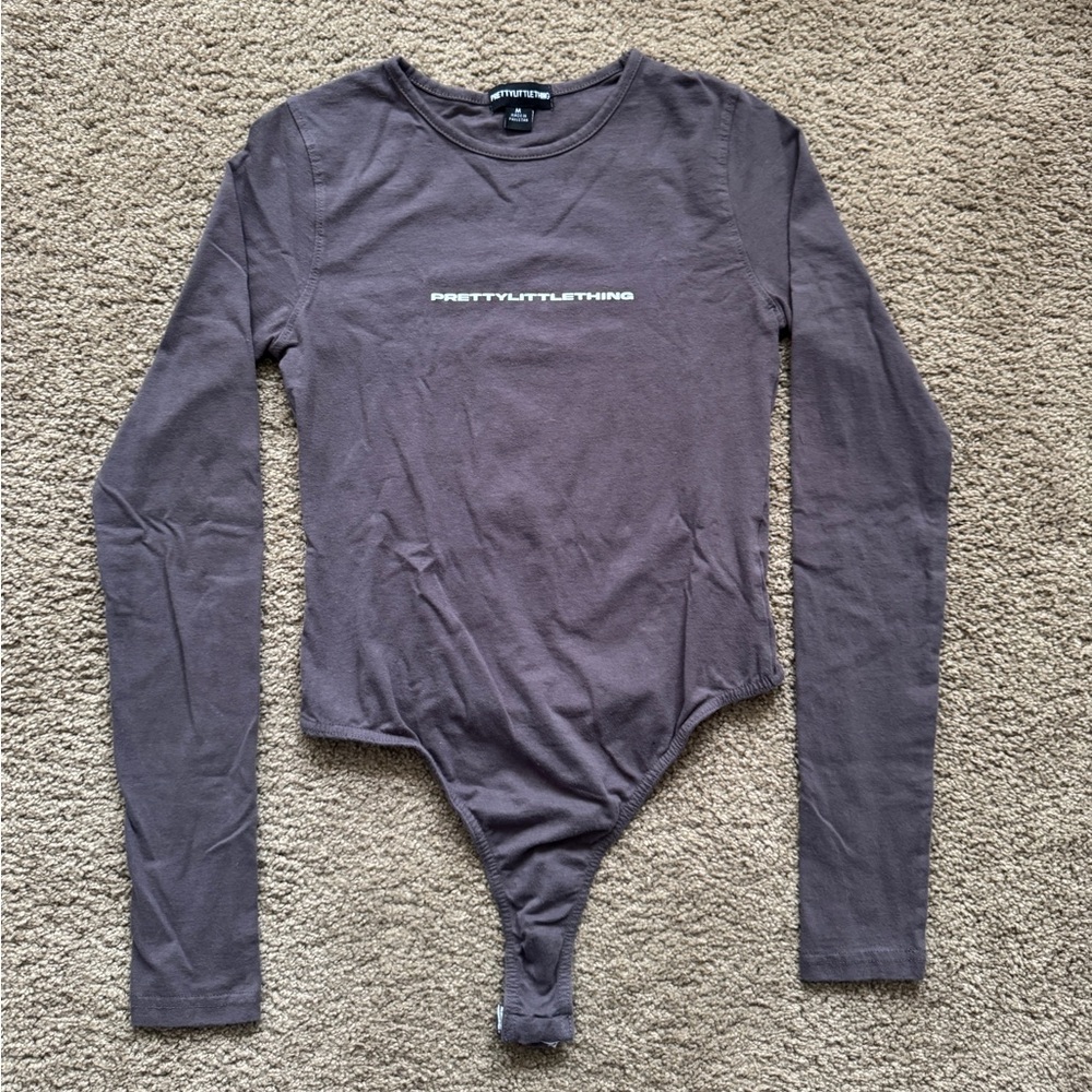 PrettyLittleThing Charcoal Gray Top